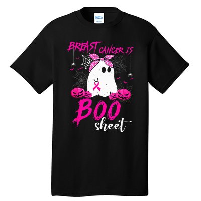 Breast Cancer Is Boo Sheet Breast Cancer Warrior Halloween Tall T-Shirt