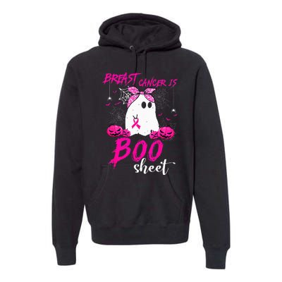 Breast Cancer Is Boo Sheet Breast Cancer Warrior Halloween Premium Hoodie