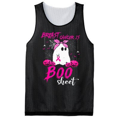 Breast Cancer Is Boo Sheet Breast Cancer Warrior Halloween Mesh Reversible Basketball Jersey Tank