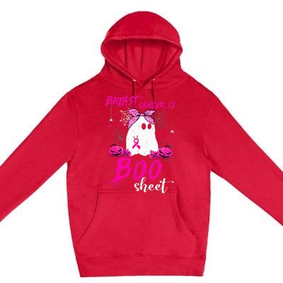 Breast Cancer Is Boo Sheet Breast Cancer Warrior Halloween Premium Pullover Hoodie