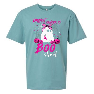 Breast Cancer Is Boo Sheet Breast Cancer Warrior Halloween Sueded Cloud Jersey T-Shirt