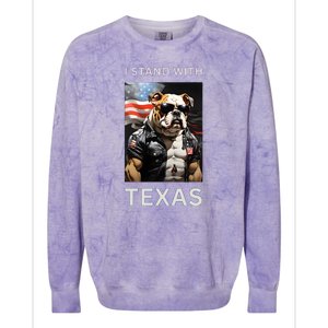 Border Crisis I Stand With Texas Colorblast Crewneck Sweatshirt