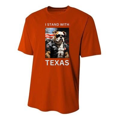 Border Crisis I Stand With Texas Performance Sprint T-Shirt