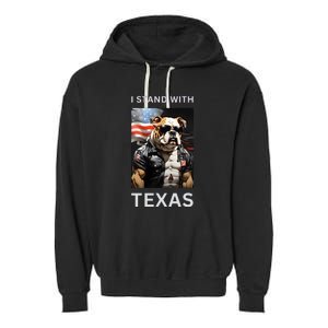 Border Crisis I Stand With Texas Garment-Dyed Fleece Hoodie