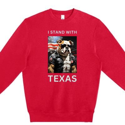 Border Crisis I Stand With Texas Premium Crewneck Sweatshirt