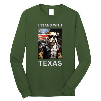 Border Crisis I Stand With Texas Long Sleeve Shirt