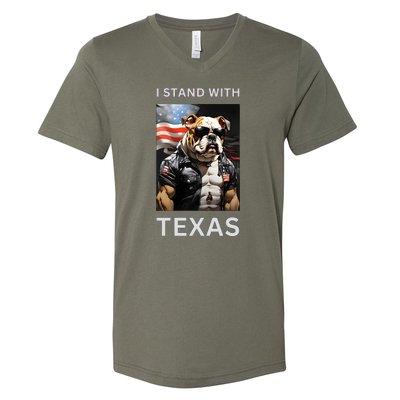 Border Crisis I Stand With Texas V-Neck T-Shirt