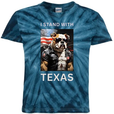 Border Crisis I Stand With Texas Kids Tie-Dye T-Shirt