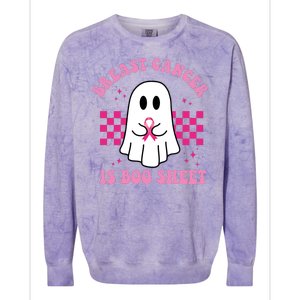 Breast Cancer Is Boo Sheet October Awareness Colorblast Crewneck Sweatshirt