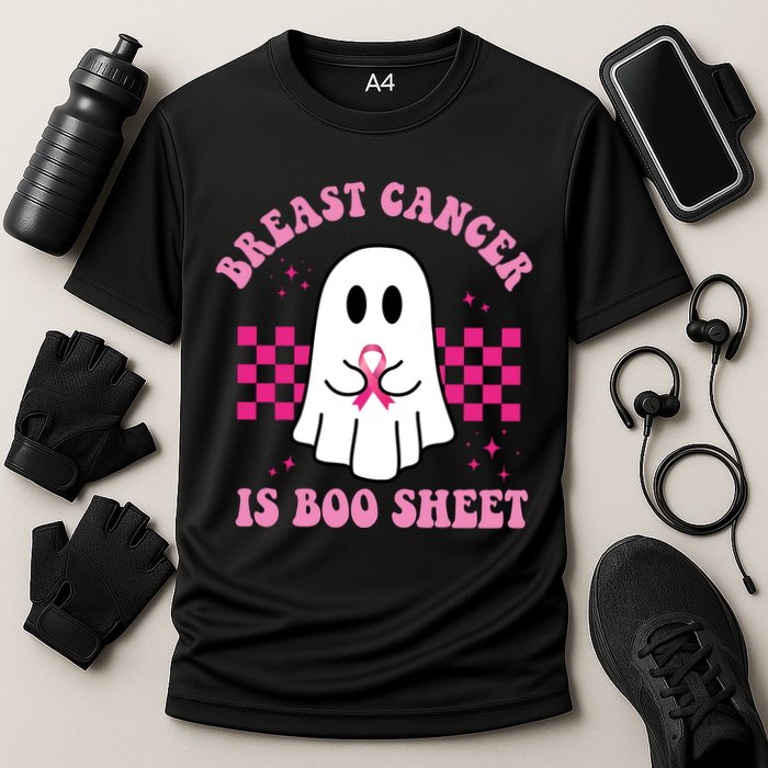 Breast Cancer Is Boo Sheet October Awareness Cooling Performance Crew T-Shirt