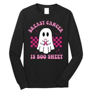 Breast Cancer Is Boo Sheet October Awareness Long Sleeve Shirt