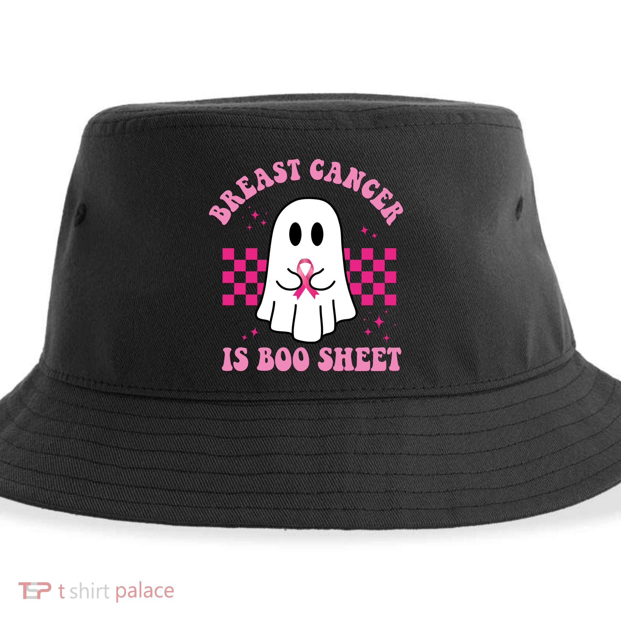 Breast Cancer Is Boo Sheet October Awareness Sustainable Bucket Hat