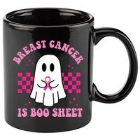 Breast Cancer Is Boo Sheet October Awareness 11oz C Handle Ceramic Mug