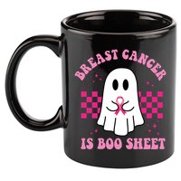 Breast Cancer Is Boo Sheet October Awareness 11oz C Handle Ceramic Mug