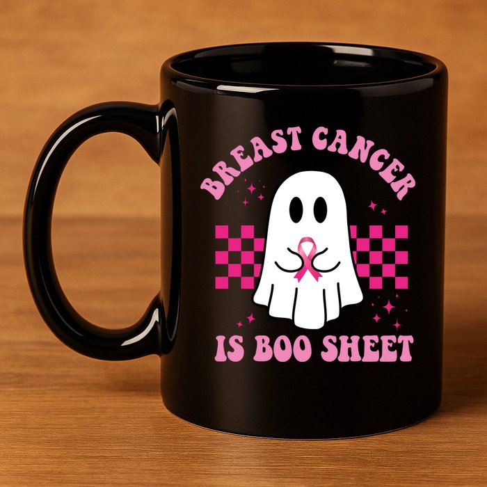 Breast Cancer Is Boo Sheet October Awareness 11oz C Handle Ceramic Mug