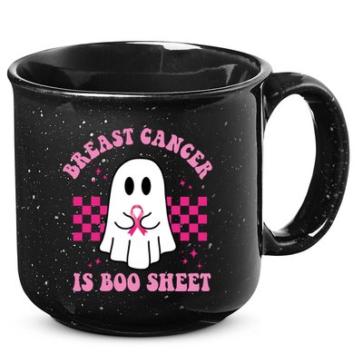 Breast Cancer Is Boo Sheet October Awareness 15oz Campfire Ceramic Mug
