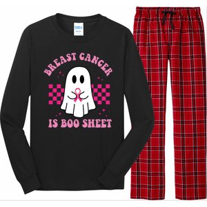 Breast Cancer Is Boo Sheet October Awareness Long Sleeve Pajama Set