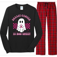 Breast Cancer Is Boo Sheet October Awareness Long Sleeve Pajama Set