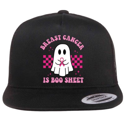 Breast Cancer Is Boo Sheet October Awareness Flatbill Hat