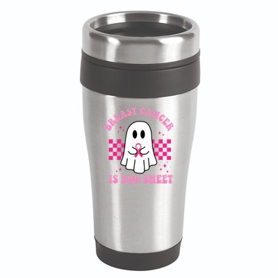 Breast Cancer Is Boo Sheet October Awareness 16oz Travel Tumbler