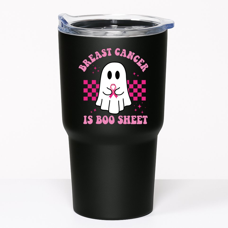 Breast Cancer Is Boo Sheet October Awareness Tumbler
