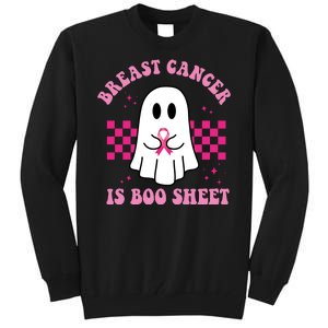 Breast Cancer Is Boo Sheet October Awareness Tall Sweatshirt