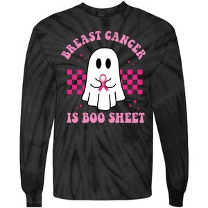 Breast Cancer Is Boo Sheet October Awareness Tie-Dye Long Sleeve Shirt