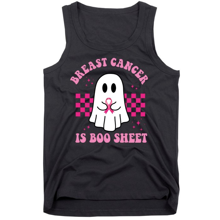 Breast Cancer Is Boo Sheet October Awareness Tank Top