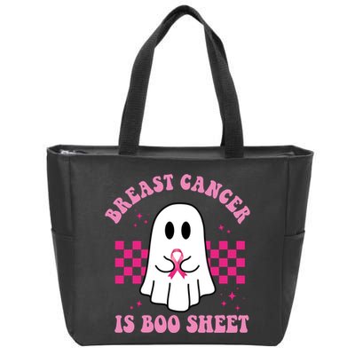 Breast Cancer Is Boo Sheet October Awareness Zip Tote Bag