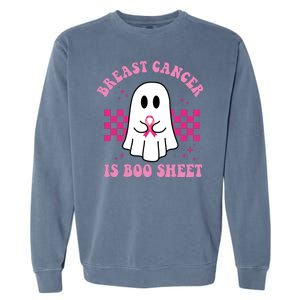 Breast Cancer Is Boo Sheet October Awareness Garment-Dyed Sweatshirt