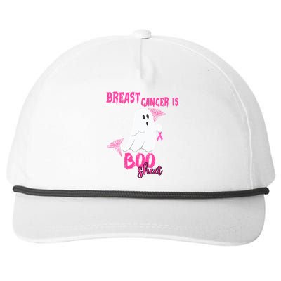 Breast Cancer Is Boo Sheet Pink Ribbon Ghost Spiderweb Gift Snapback Five-Panel Rope Hat