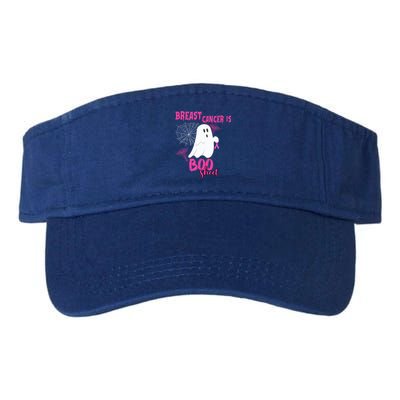 Breast Cancer Is Boo Sheet Pink Ribbon Ghost Spiderweb Gift Valucap Bio-Washed Visor