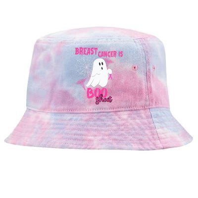 Breast Cancer Is Boo Sheet Pink Ribbon Ghost Spiderweb Gift Tie-Dyed Bucket Hat