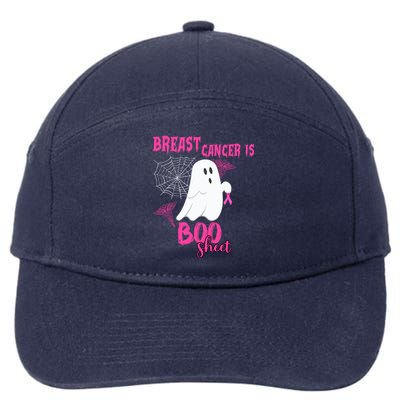 Breast Cancer Is Boo Sheet Pink Ribbon Ghost Spiderweb Gift 7-Panel Snapback Hat