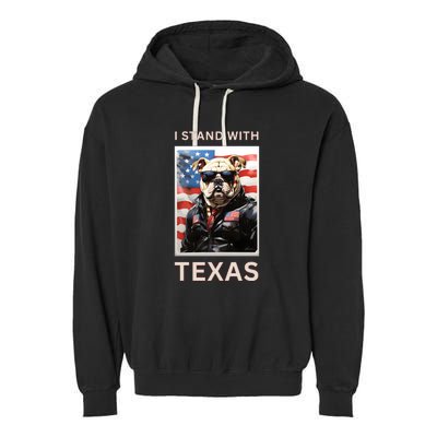 Border Crisis I Stand With Texas Garment-Dyed Fleece Hoodie