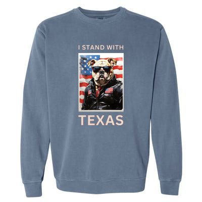 Border Crisis I Stand With Texas Garment-Dyed Sweatshirt