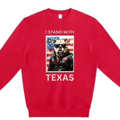 Border Crisis I Stand With Texas Premium Crewneck Sweatshirt