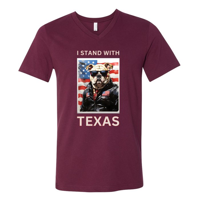 Border Crisis I Stand With Texas V-Neck T-Shirt