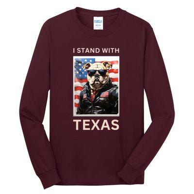 Border Crisis I Stand With Texas Tall Long Sleeve T-Shirt