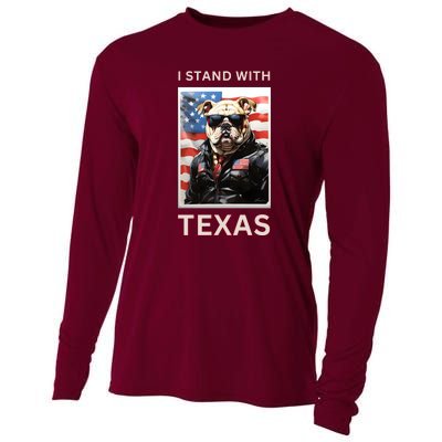 Border Crisis I Stand With Texas Cooling Performance Long Sleeve Crew