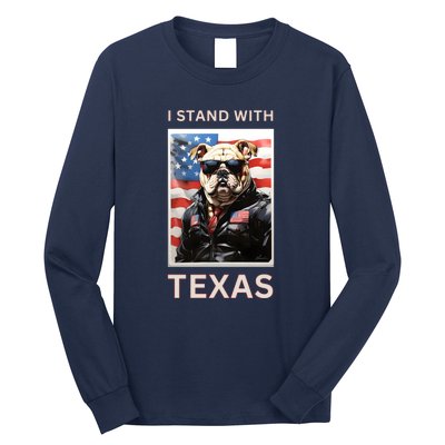 Border Crisis I Stand With Texas Long Sleeve Shirt