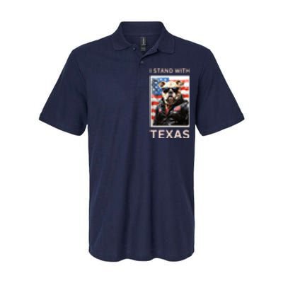 Border Crisis I Stand With Texas Softstyle Adult Sport Polo