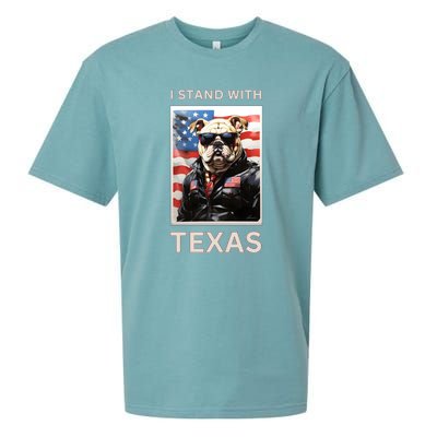 Border Crisis I Stand With Texas Sueded Cloud Jersey T-Shirt