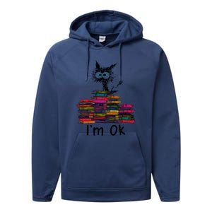 Black Cat I’m Ok Performance Fleece Hoodie