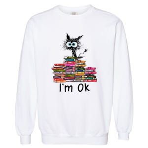 Black Cat I’m Ok Garment-Dyed Sweatshirt