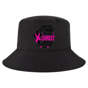 Breast Cancer I Can Do All Things Through Christ Awareness Cool Comfort Performance Bucket Hat