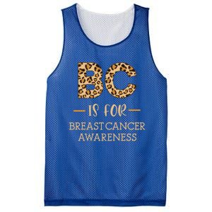 B C Is For Breast Cancer Leopard Breast Cancer Awareness Gift Mesh Reversible Basketball Jersey Tank