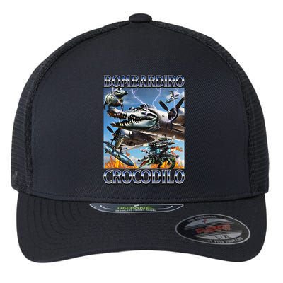 Bombardiro Crocodilo - Italian Brainrot Meme Flexfit Unipanel Trucker Cap