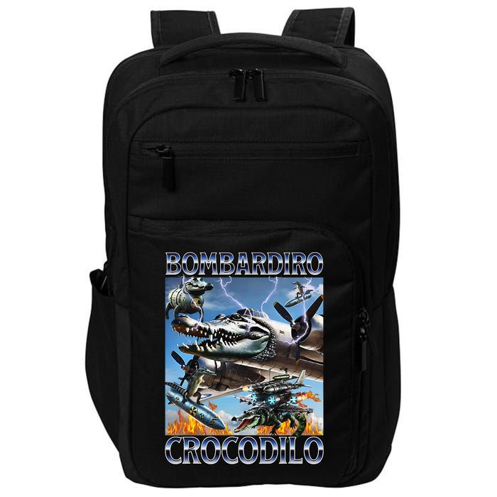 Bombardiro Crocodilo - Italian Brainrot Meme Impact Tech Backpack