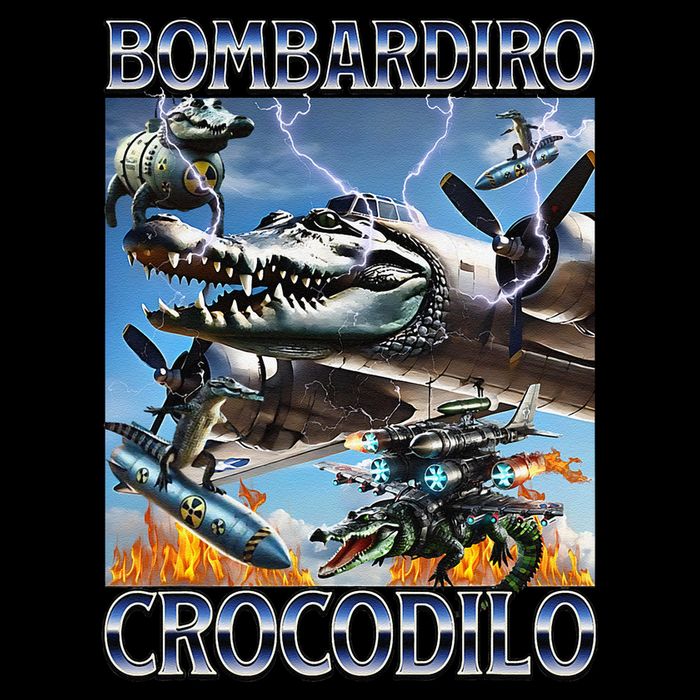 Bombardiro Crocodilo - Italian Brainrot Meme Impact Tech Backpack